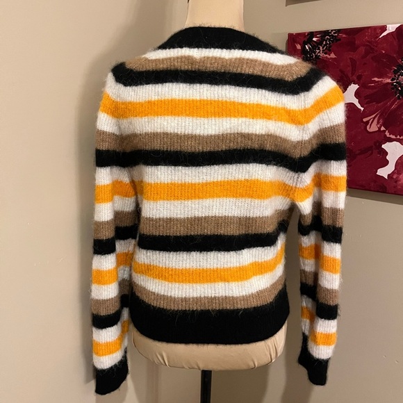 Ganni Soft Wool StripedKnit - Tiger's Eye, Alpaca & Merino Wool Blend, size M - Picture 4 of 13